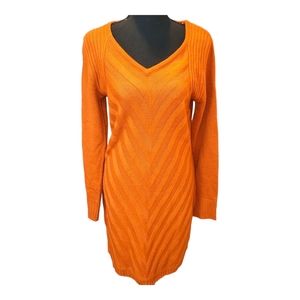 Pink Rose rustic orange sweater dress NWOT
